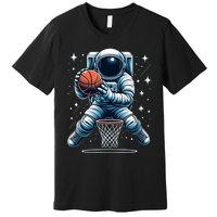 Astronaut Basketball Outer Space: Dunk Your Way Through The Cosmos Premium T-Shirt