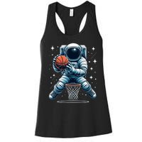 Astronaut Basketball Outer Space: Dunk Your Way Through The Cosmos Women's Racerback Tank