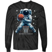 Astronaut Basketball Outer Space: Dunk Your Way Through The Cosmos Tie-Dye Long Sleeve Shirt