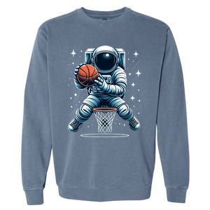 Astronaut Basketball Outer Space: Dunk Your Way Through The Cosmos Garment-Dyed Sweatshirt