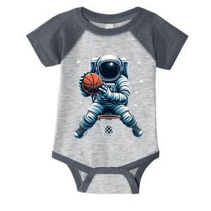 Astronaut Basketball Outer Space: Dunk Your Way Through The Cosmos Infant Baby Jersey Bodysuit