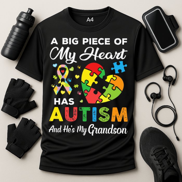 A Big Piece Of My Heart Has Autism and He's My Grandson Performance Shirt