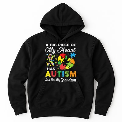 A Big Piece Of My Heart Has Autism and He's My Grandson Hoodie