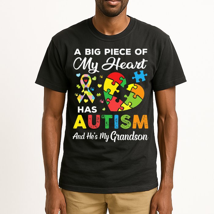 A Big Piece Of My Heart Has Autism and He's My Grandson Tall T-Shirt