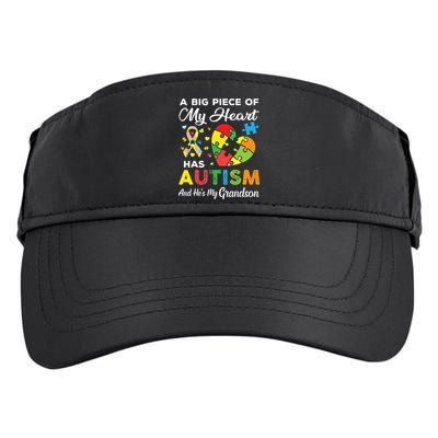 A Big Piece Of My Heart Has Autism and He's My Grandson Adult Drive Performance Visor