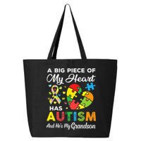A Big Piece Of My Heart Has Autism and He's My Grandson 25L Jumbo Tote