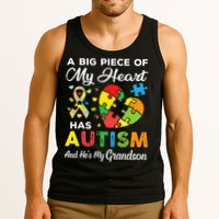 A Big Piece Of My Heart Has Autism and He's My Grandson Tank Top