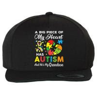A Big Piece Of My Heart Has Autism and He's My Grandson Wool Snapback Cap