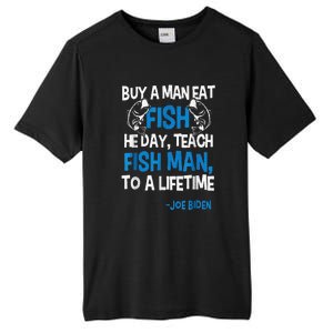 Anti Biden Political Impeach Biden Buy A Man Eat Fish Tall Fusion ChromaSoft Performance T-Shirt