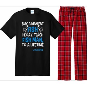 Anti Biden Political Impeach Biden Buy A Man Eat Fish Pajama Set