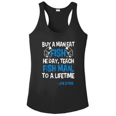 Anti Biden Political Impeach Biden Buy A Man Eat Fish Ladies PosiCharge Competitor Racerback Tank