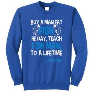 Anti Biden Political Impeach Biden Buy A Man Eat Fish Sweatshirt