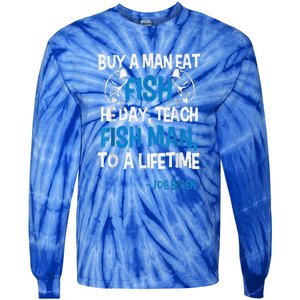 Anti Biden Political Impeach Biden Buy A Man Eat Fish Tie-Dye Long Sleeve Shirt