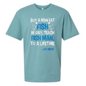 Anti Biden Political Impeach Biden Buy A Man Eat Fish Sueded Cloud Jersey T-Shirt