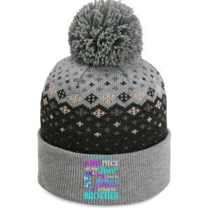 A Big Piece Of My Heart Live In Heaven He Is My Brother Great Gift The Baniff Cuffed Pom Beanie