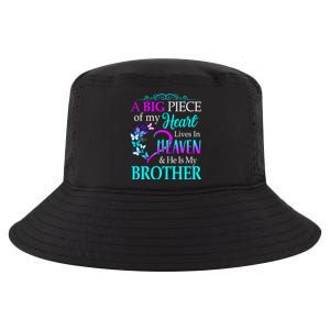 A Big Piece Of My Heart Live In Heaven He Is My Brother Great Gift Cool Comfort Performance Bucket Hat