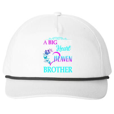 A Big Piece Of My Heart Live In Heaven He Is My Brother Great Gift Snapback Five-Panel Rope Hat