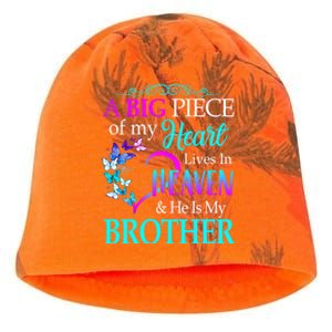 A Big Piece Of My Heart Live In Heaven He Is My Brother Great Gift Kati - Camo Knit Beanie