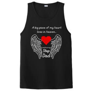 A Big Piece Of My Heart Lives In Heaven He Is My Step Dad Cute Gift PosiCharge Competitor Tank