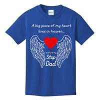 A Big Piece Of My Heart Lives In Heaven He Is My Step Dad Cute Gift Kids T-Shirt