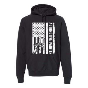 Auto Body Painter USA Flag Automotive Painter Premium Hoodie