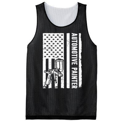 Auto Body Painter USA Flag Automotive Painter Mesh Reversible Basketball Jersey Tank