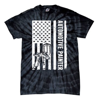 Auto Body Painter USA Flag Automotive Painter Tie-Dye T-Shirt