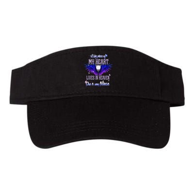 A Big Piece Of My Heart Lives In Heaven She Is My Niece Valucap Bio-Washed Visor