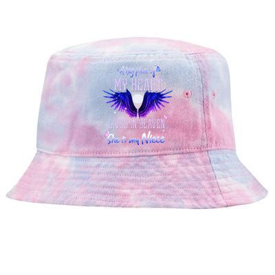 A Big Piece Of My Heart Lives In Heaven She Is My Niece Tie-Dyed Bucket Hat