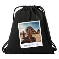 Aliens Building Pyramids Ufo Conspiracy Theory Sarcasm Drawstring Bag