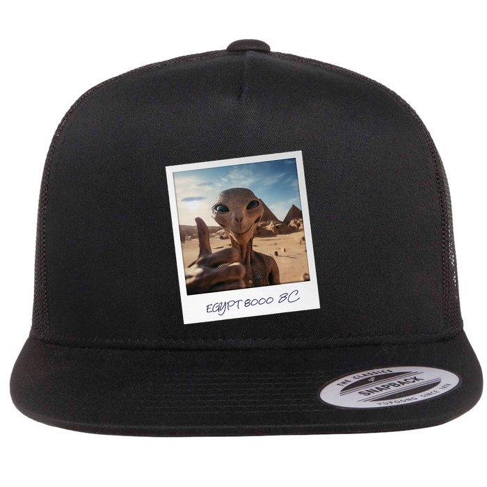 Aliens Building Pyramids Ufo Conspiracy Theory Sarcasm Flat Bill Trucker Hat