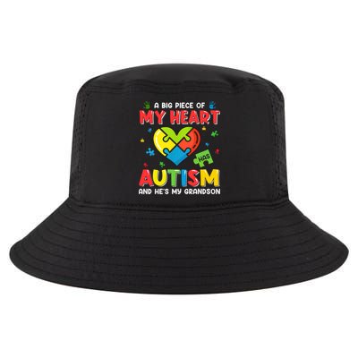 A Big Piece Of My Heart Has Autism And He's My Grandson Gift Cool Comfort Performance Bucket Hat