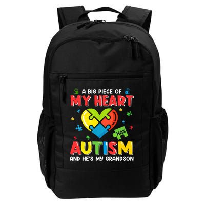 A Big Piece Of My Heart Has Autism And He's My Grandson Gift Backpack