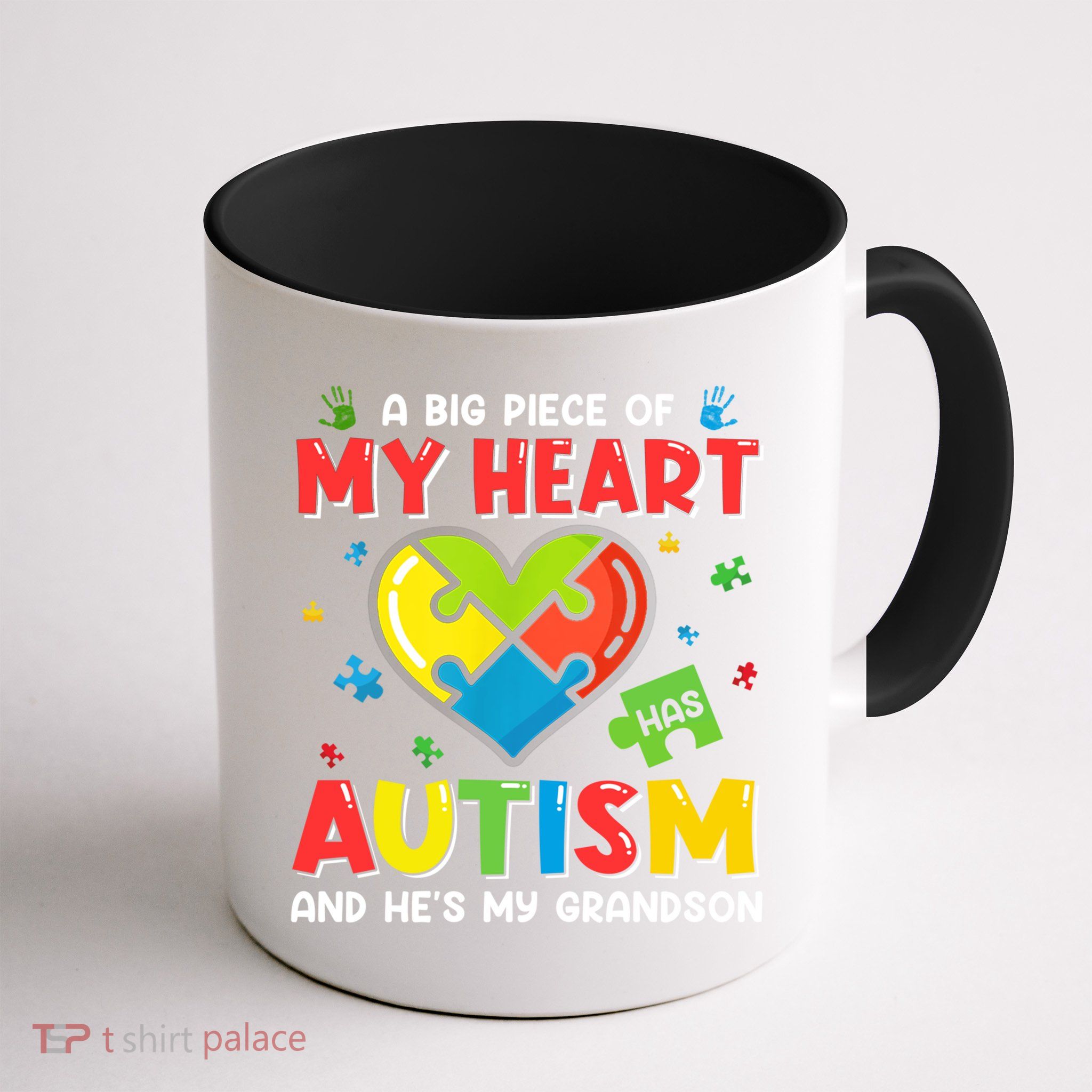 A Big Piece Of My Heart Has Autism And He's My Grandson Gift Mug