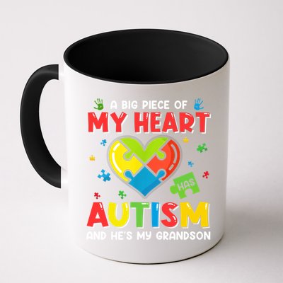 A Big Piece Of My Heart Has Autism And He's My Grandson Gift Mug
