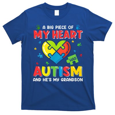 A Big Piece Of My Heart Has Autism And He's My Grandson Gift T-Shirt