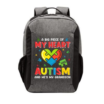 A Big Piece Of My Heart Has Autism And He's My Grandson Gift Vector Backpack