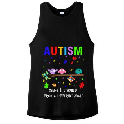 Autism Bird Puzzle Seeing The World From A Different Angle Gift Ladies PosiCharge Tri-Blend Wicking Tank
