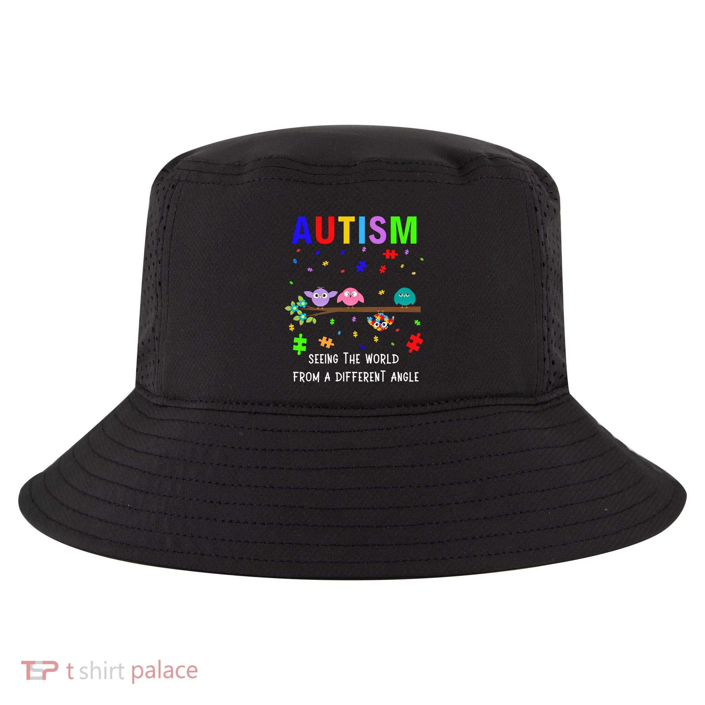 Autism Bird Puzzle Seeing The World From A Different Angle Gift Cool Comfort Performance Bucket Hat