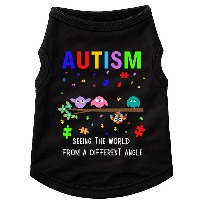 Autism Bird Puzzle Seeing The World From A Different Angle Gift Doggie Tank