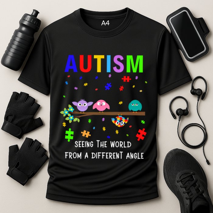 Autism Bird Puzzle Seeing The World From A Different Angle Gift Performance Shirt