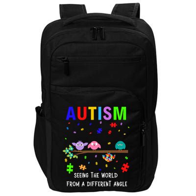 Autism Bird Puzzle Seeing The World From A Different Angle Gift Impact Tech Backpack