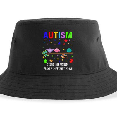 Autism Bird Puzzle Seeing The World From A Different Angle Gift Sustainable Bucket Hat