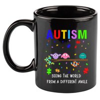 Autism Bird Puzzle Seeing The World From A Different Angle Gift 11oz C Handle Ceramic Mug