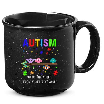 Autism Bird Puzzle Seeing The World From A Different Angle Gift 15oz Campfire Ceramic Mug