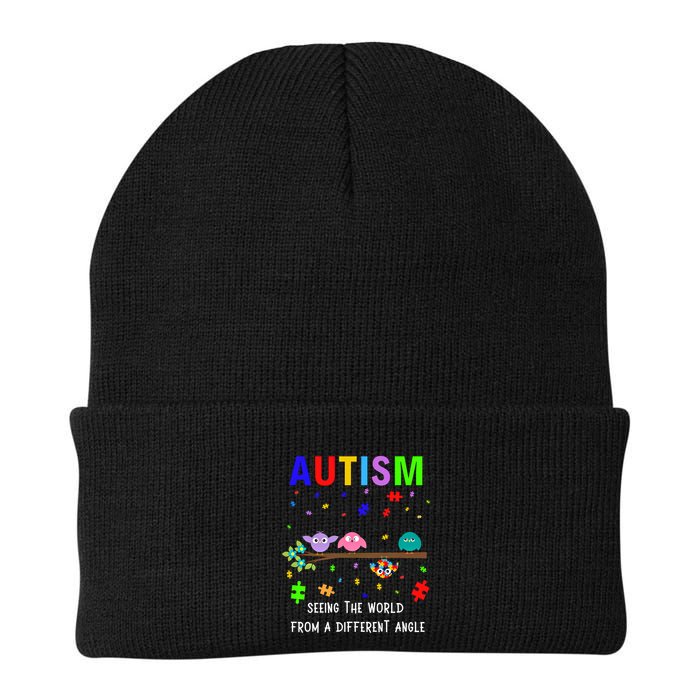 Autism Bird Puzzle Seeing The World From A Different Angle Gift Beanie
