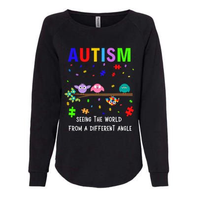 Autism Bird Puzzle Seeing The World From A Different Angle Gift Womens California Wash Sweatshirt