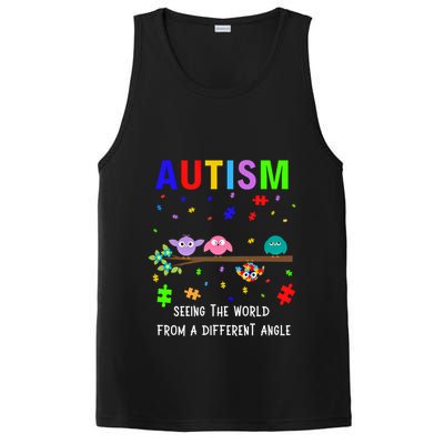 Autism Bird Puzzle Seeing The World From A Different Angle Gift PosiCharge Competitor Tank