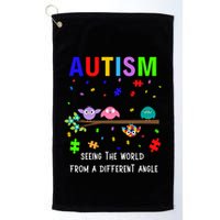 Autism Bird Puzzle Seeing The World From A Different Angle Gift Golf Towel