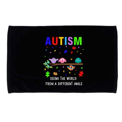 Autism Bird Puzzle Seeing The World From A Different Angle Gift Microfiber Hand Towel